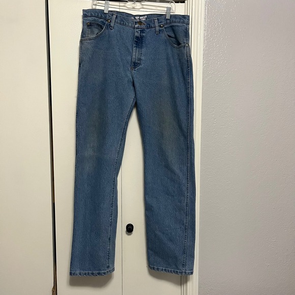 Wrangler Other - Wrangler 47 Regular Fit Advanced Comfort Blue Denim‎ Jeans Straight Leg